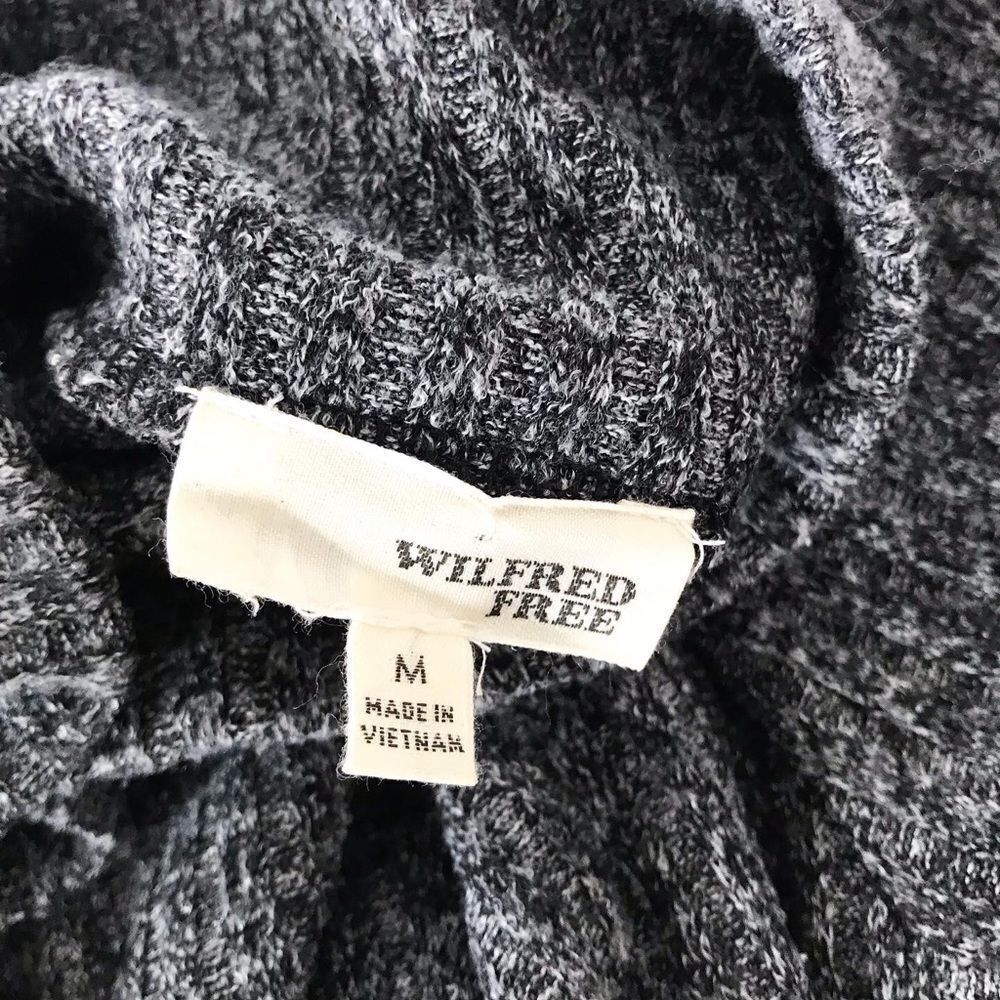 Wilfred Free Aritzia gray ribbed mock neck dress M - Picture 11 of 12